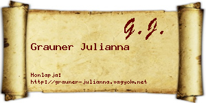 Grauner Julianna névjegykártya